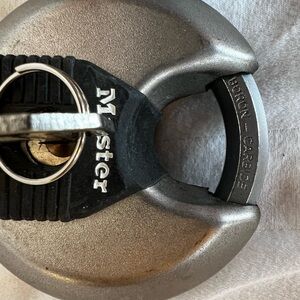 3 Masters Boron Carbide Silver and Black Padlock